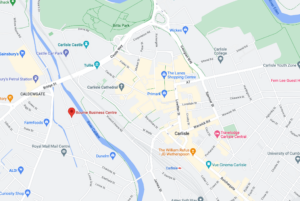Counselling therapy in Carlisle. Map of Carlisle, Cumbria CA2
